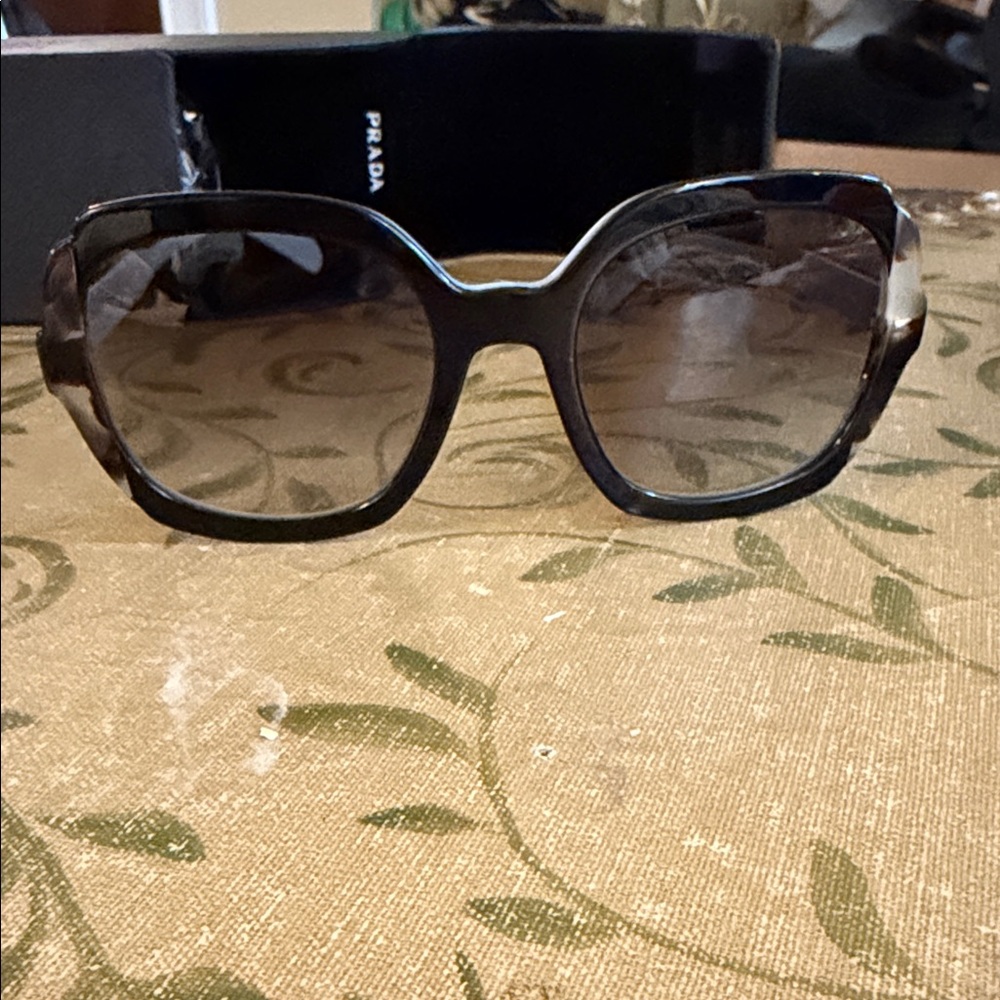 Prada Brown Tortoise and Blue Sunglasses - Picture 2 of 8